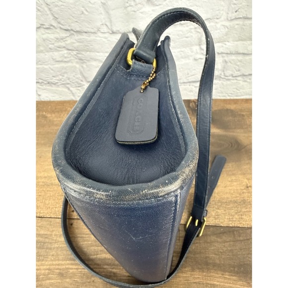 Vintage Coach Navy Blue Legacy Leather Crossbody Bag Timeless Classic Minimalist - Picture 16 of 16